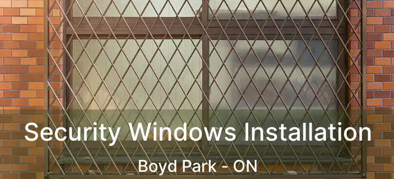  Security Windows Installation Boyd Park - ON