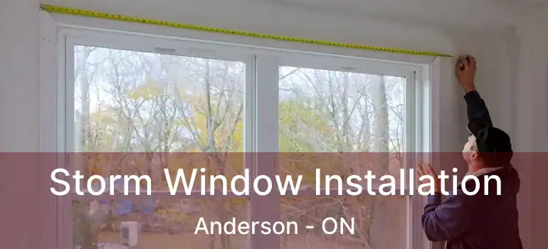  Storm Window Installation Anderson - ON