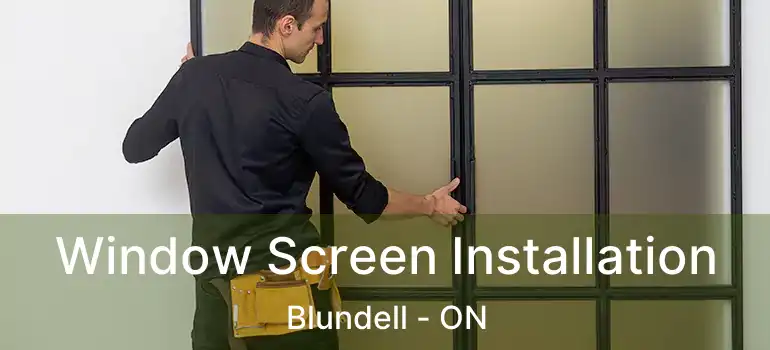  Window Screen Installation Blundell - ON