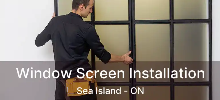  Window Screen Installation Sea Island - ON
